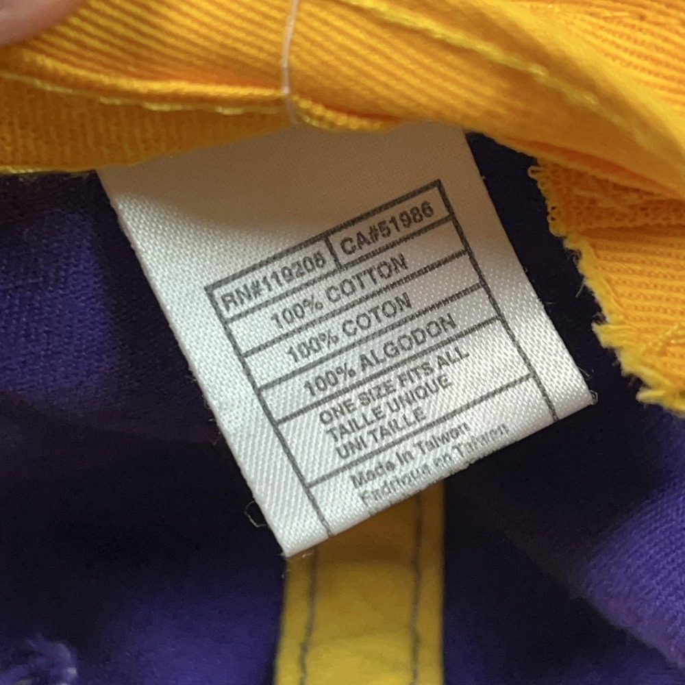 Minnesota Vikings Hat Cap Strap Back One Size Purple NFL Football Team Apparel - Picture 7 of 7